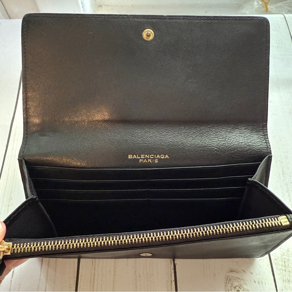 Balenciaga | Le City Long Wallet in Black Arena Storico Lambskin - Picture 4 of 13